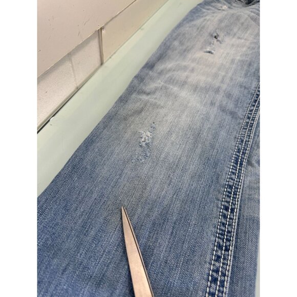 Buckle BKE Aiden Jeans Mens 31R ( 32X32 ) Light Wash Distressed Bootleg Y2K - Picture 11 of 14